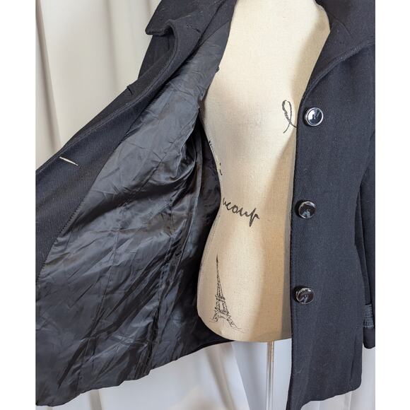 Kenneth Cole Wool Blend Overcoat Black Size 10 - Picture 12 of 16